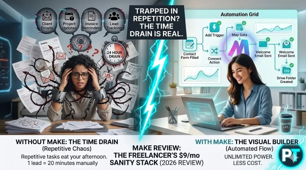 Make (formerly Integromat) review for freelancers 2026 — pricing, features and verdict