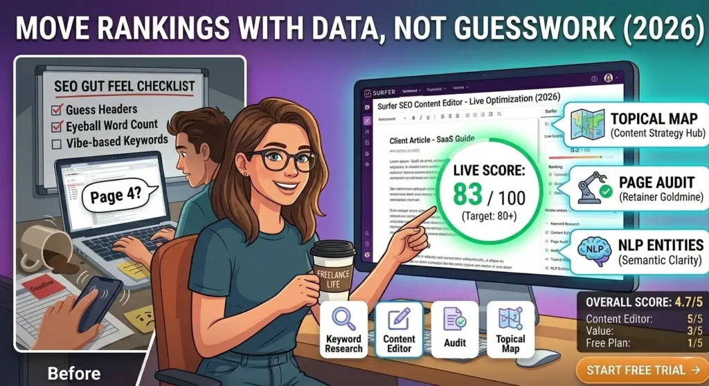 Surfer SEO Review for Freelancers: Is It Worth $89/Month? (2026) 3 Surfer SEO review for freelancers 2026 — is it worth $89/month for content writers